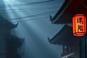 《灯塔守夜人》封面，风暴中的灯塔